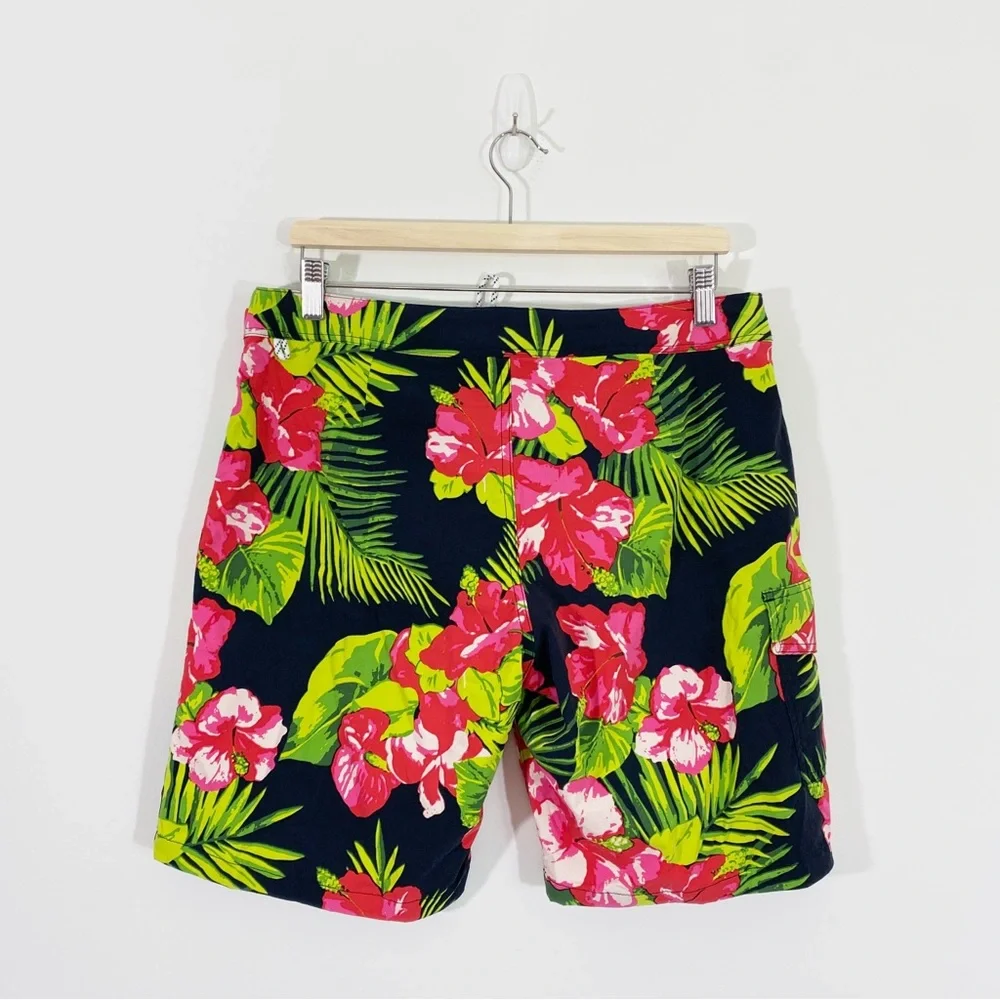 J. Crew Mens‎ 32 Hibiscus Eco Floral Board Shorts Swim Trucks